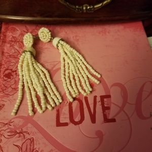Drop post earrings, beaded tassels!